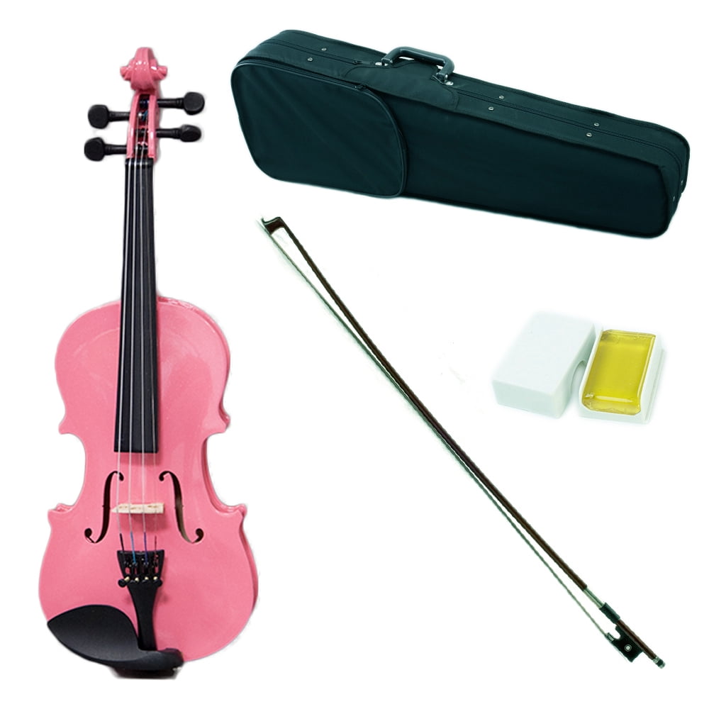 SKY Shinny 1/10 Size Kid Violin with Lightweight Case, Brazilwood Bow