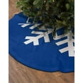 thumbnail image 2 of Navy Blue Snowflake Christmas Christmas Tree Skirt 48 Inches Large Christmas Skirt Tree, Hello Winter Snowflake Tree Skirt Christmas Decorations for Fireplace Party Holidays Indoor Outdoor, 2 of 7