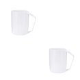 thumbnail image 3 of Matsuzay Vasos de plástico para baño de nuevo estilo, soporte para cepillo de ecológico, taza para enjuagar, cepillo para enjuague, blanco 2piezas, 3 of 6
