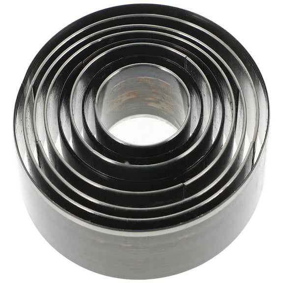 WHAMVOX  8 Pcs Leather Circle Punch Crafting Tools Round Cutter Silver