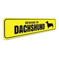 thumbnail image 3 of Dachshund Danger Novelty Sign, Metal Wall Decor - 4x18 inches, 3 of 4