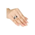 thumbnail image 3 of Gem & Harmony Opal 1.35 Carat (Ctw) Ring with Black Diamond in Sterling Silver for Women, 3 of 5