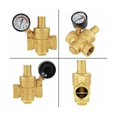 thumbnail image 3 of Reductor de presión de agua de latón, reductor de regulador de presión de agua ajustable de latón DN20 con manómetro, 3 of 5