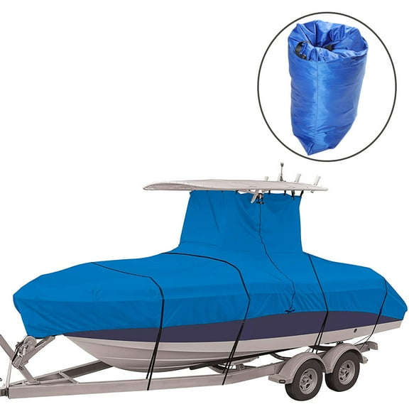 Genrics 22-24FT 20-22FT Classic Accessories Stellex Center Console T-Top Roof Blue Boat Cover