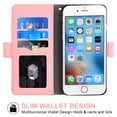thumbnail image 2 of Wallet Case for iPhone 6 Plus 6s Plus, Blocking Card Slot Stand Shockproof TPU Interior Case PU Leather Magnetic Protect Flip Cover Compatible with iPhone 6 Plus 6s Plus, Pink, 2 of 5