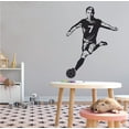 thumbnail image 2 of SOCCER - Vinyl Adhesive Wall Decoration Famous Soccer Player Silhouette Design Home Living Room Wall Decal - Kids Teens Bedroom Football Superstar Wall Decor Sticker 21" x 30", 2 of 3