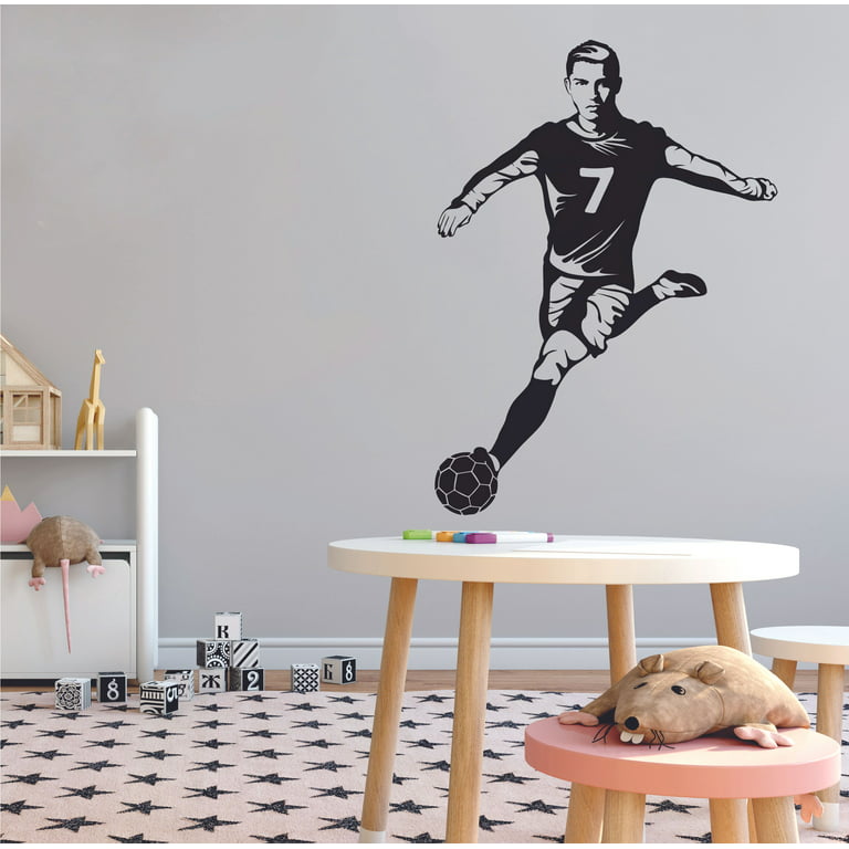 SOCCER - Vinyl Adhesive Wall Decoration Famous Soccer Player