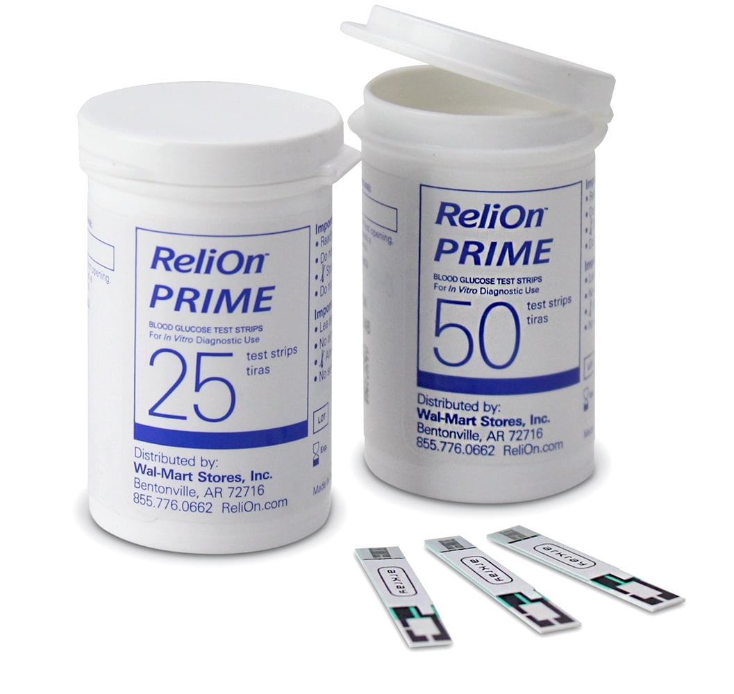 Relion Prime Blood Glucose Test Strips 100 Ct Walmart Com Walmart Com