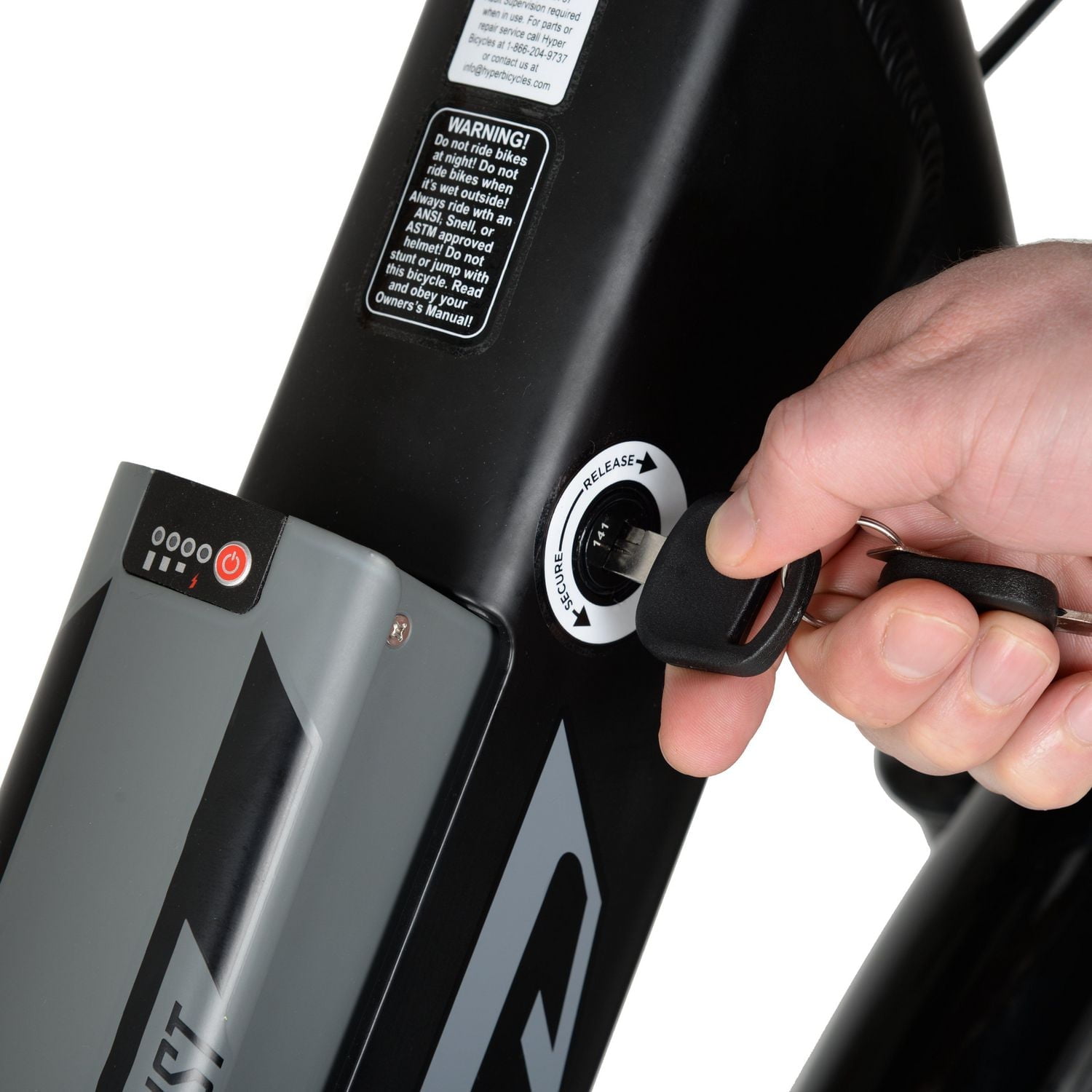 700c Hyper Bicycles E-Ride 36V Electric Commuter E-Bike for Adults, Pedal-Assist, 250W Motor, Black, 700C Hyper Mens 36V Electric Bike Black