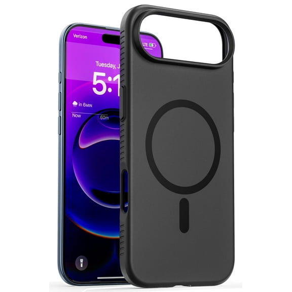 Encased SlimShield for iPhone Air Dual-Hybrid Case (Compatible with MagSafe) - Thin Profile Magnetic Case, Minimalist Design (Black)