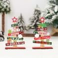thumbnail image 2 of Frogued Wooden Christmas Tree Detachable DIY Red Star Santa Claus Gift Box Scene Layout Fine Printing Party Decoration Desktop Xmas Tree for Home (Type A), 2 of 13