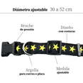 thumbnail image 2 of Collar Estrellas Negro Perro Mediano Grande 30-52cm Resistente Agua Eo Safe Imports Negro, 2 of 5