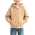 thumbnail image 2 of Fesfesfes Kids Unisex Lightweight Zip-Up Hoodie Full Zip Long Sleeve Casual Sweatshirt with Pockets Smooth Fabric Jacket for Boys Girls School Daily Wear Ages 5-16 Years, 2 of 9