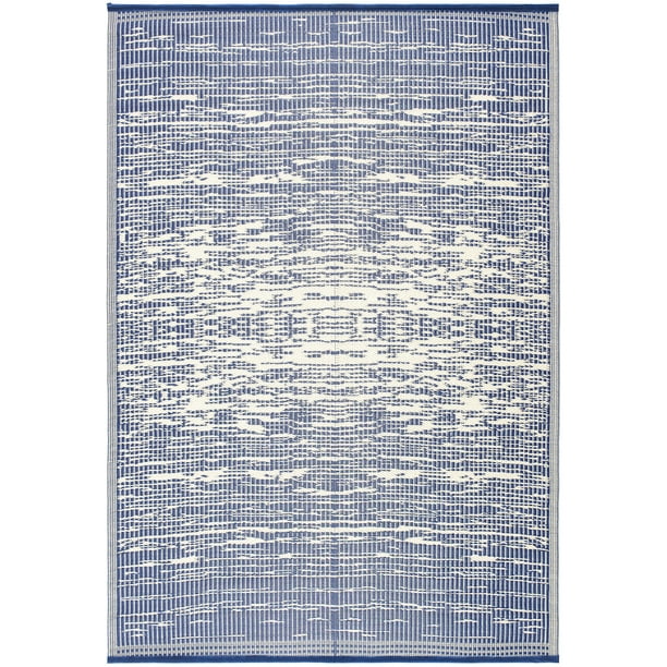 Lightweight Indoor Outdoor Reversible Plastic Area Rug 6x9 Feet
