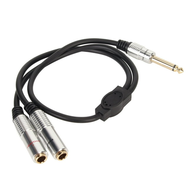Cable divisor estéreo Bling Bling 1/4 de pulgada con conector macho mono a hembra doble