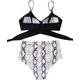 thumbnail image 5 of Traje de baño de cintura alta dividido para mujer, bikini sexy, traje de baño con push-up, conjunto de bikini con vendaje y parte superior de tubo, 5 of 7
