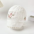 thumbnail image 6 of Kids Cap Korean Style Flexible Brim Cotton Hollow Comfortable Rose Toddler Hat for Daily, 6 of 7