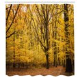 thumbnail image 3 of Ambesonne Forest Shower Curtain, Autumn in Nature Theme, 69"Wx84"L, Yellow Brown, 3 of 5
