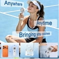 thumbnail image 2 of Portable Handheld Fan, 5 Gear High Speed Personal Turbo Fan Rechargeable, Up to 13 Hrs, Mini Hand Fans for Travel Essentials, Beach Vacation, Gifts for Women, Men, 2 of 7