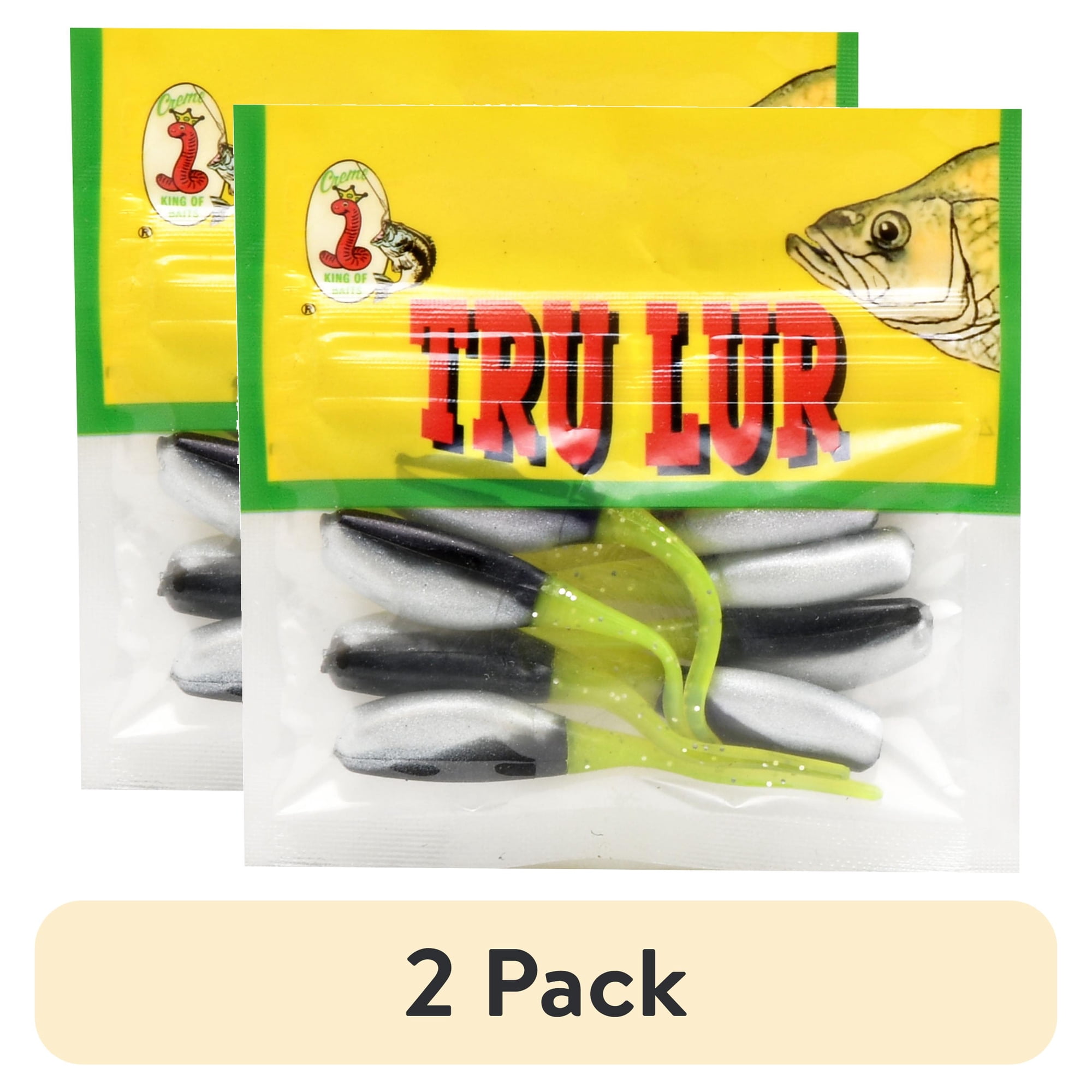 (2 pack) Creme 2 Crappie Shad Lure Smoke Shad