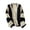 Beige, variant on ZZwxWA Women's Colorblock Drop Shoulder Button Front Bell Sleeve Knitted Cardigan Sweater