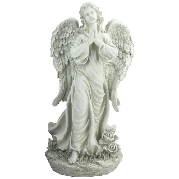 Northlight 24.5" Light Olive Green Praying Angel Decorative Outdoor Garden Statue