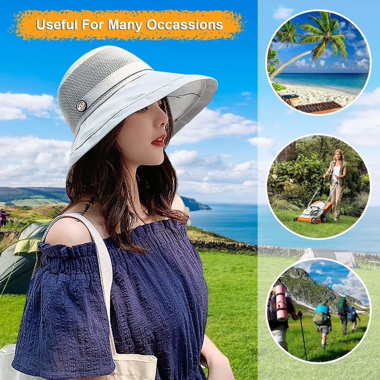 Women Wide Brim Sun Hats Metal Wired Edge Summer UV  display picture 1