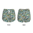 thumbnail image 3 of Pofeuu Green Leopard Print Women's Athletic Shorts Running Workout Shorts Tummy Control Quick Dry Gym Shorts with Pockets Double layer sports shorts-XX-Large, 3 of 7