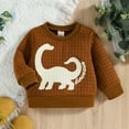 thumbnail image 2 of Ketyyh-chn99 Youth Boys' Shirts Boys Fashion Toddler Boys Waffle Shirt with Long Sleeves Size for 12-18 Months,Brown, 2 of 7