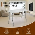 thumbnail image 3 of Commercial-Worktable Folding Workstation Stainless-Steel Heavy-Duty 48 x 30 Inch with 220 lbs Load, Silver Stainless Steel Kitchen Island,Kitchen Work Table, 3 of 7