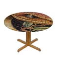 thumbnail image 3 of Patifu Snake Flowers Eye Round Tablecloth 100% Polyester Stain-Resistant for Indoor Outdoor Restaurants, Weddings, Parties Picnic Dining Kitchen Farmhouse Table Cloth 54"-58, 3 of 8