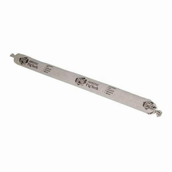 Pig Sorbent Sock, 8 gal, 2 in x 10 ft, Universal, Gray PIG219