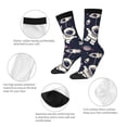 thumbnail image 4 of Lukts Cartoon Spaceship Pattern Womens Crew Soft Moisture-wicking Socks,Moisture Control Crew Socks,Mid Calf Socks, 4 of 6