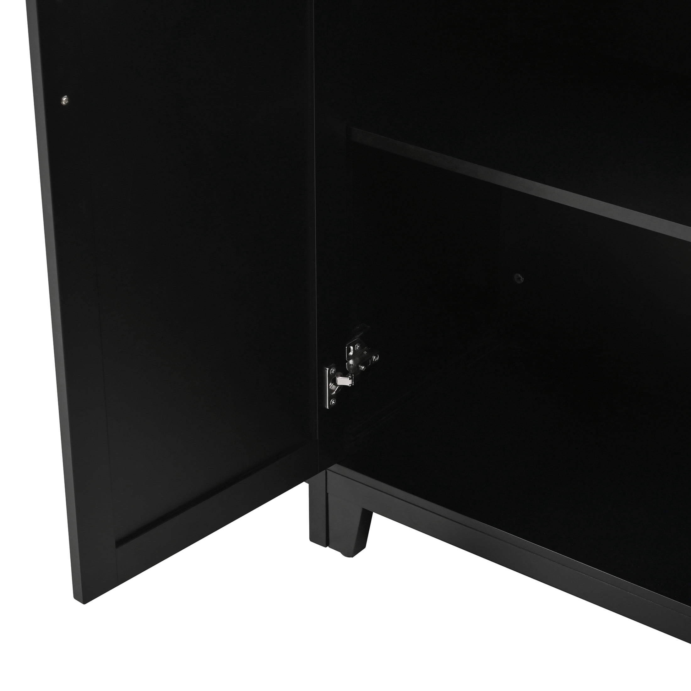 Christopher Knight Home 58" Kitchen Island, Wooden Prep Table with Storage Drawers & Cabinets, Black