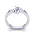 thumbnail image 3 of Real 0.15carat Round Cut Diamond Mens Forever Us Anniversary Engagement Ring Solid 18K Rose, White or Yellow Gold F VS1, 3 of 3