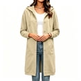 thumbnail image 5 of Miqool Long Hoodies for Women Long Sleeve Button Down Sweatshirts Drawstring Casual Fall Winter Track Jackets with Pockets, 5 of 8