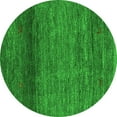 thumbnail image 1 of Ahgly Company Indoor Round Abstract Green Contemporary Area Rugs, 3' Round, 1 of 1