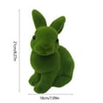 thumbnail image 4 of Orangide Flocked Bunny Figurine, Artificial Moss Botanical Garden Decoration for Easter Indoor Outdoor Decor, 4 of 6