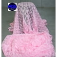 thumbnail image 3 of MDS Pack of 15 Yard Solid Lace Trim Fabric for Wedding Decoration by 55”- Pink, 3 of 6