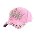 thumbnail image 4 of Pink Visors Women Baseball Cap Flower Snapback Sun Hats Adjustable Denim Jeans Hat Fashion Crown Pearl Baseball Cap Snapback Outdoor Sun Hat, 4 of 4