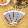 thumbnail image 5 of 2024 Personalized Christmas Hat Gray And Fork Set Bottle Hat Decoration Home Tableware Christmas Party Decoration, 5 of 7