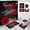 Red, variant on 4 Pcs Red Rose Shower Curtain Set with Non-Slip Rugs, Toilet Lid Cover and Bath Mat, Thankful Grateful Blessed Romantic Showy Elegant Floral Bathroom Decor Set with Shower Curtain and Rugs