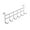 Silver, variant on Walbest Storage Rack with 6 Hooks Sturdy Construction Strong Load-bearing Simple Installation Clothes Hanger Stainless Steel Hook