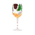 thumbnail image 2 of Colorful Painted Christmas Wine Glass 9in Festive Stemware Art Goblet with Gift Box for Holiday Party Table Decor, 2 of 6