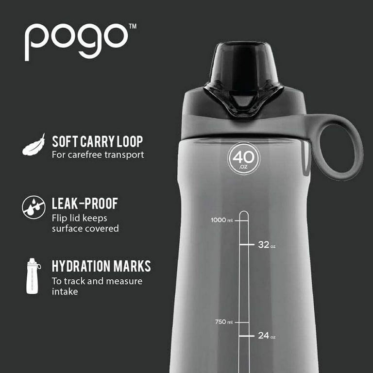 Pogo Plastic Water Bottle with Chug Lid and Carry Handle, Reusable, BPA  Free, Dishwasher Safe, Perfe…See more Pogo Plastic Water Bottle with Chug  Lid