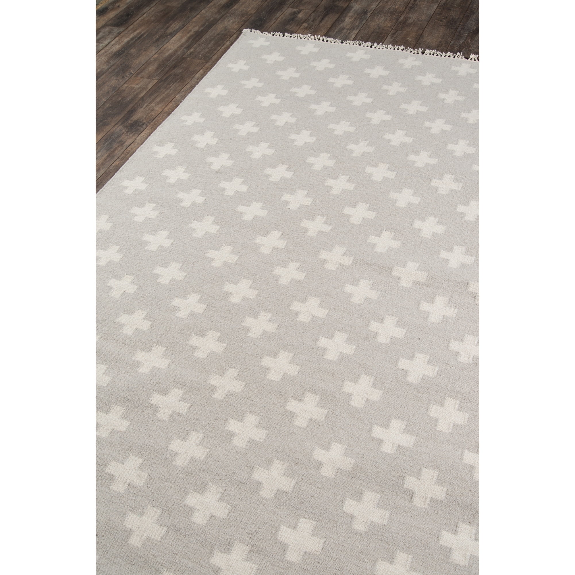 Novogratz by Momeni Topanga Lucille Flat Weave Grey Wool Rug 3'6" X 5'6"
