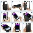 thumbnail image 6 of FWC Case For iPhone 14 Plus Shockproof Defender Case W/Belt clip,Black+Black,For Apple iPhone 14 Plus, 6 of 6