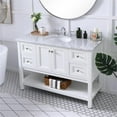 thumbnail image 2 of Elegant Decor Metropolis 48" Single Marble Top Bathroom Vanity in White, 2 of 16