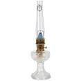thumbnail image 2 of Aladdin Lincoln Drape Oil Lamp, Clear Glass Indoor Fuel Lamp with Rocky Mountain High Shade, Brass Trim, 2 of 3