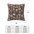 thumbnail image 2 of Throw Pillow Covers, England Stamps Pattern Soft Square Pillow Cases with Invisible Zipper for Couch Bed Sofa, Farmhouse Fall Home Decor 16"x16", 2 of 7